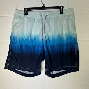 Maamgic Swim Trunks Gradient Blue Swim Shorts with‎ Liner mens XL